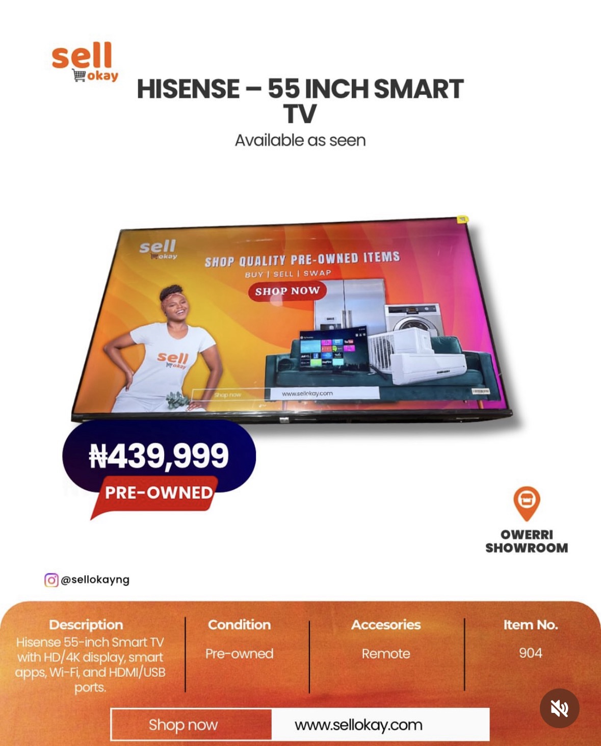 Hisense - 55 inch smart tv